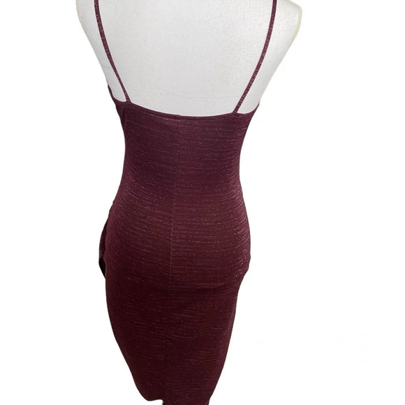 Windsor Burgundy Velvet Midi Dress - Picture 4 of 8